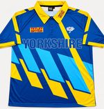 Yorkshire County Cricket Club 1996 Retro Blue Shirt – Replica Polo by 92 Sports