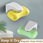 Magnetic Soap Holder, Soap Box Punch-Free Soap Holder, Drain Soap Holder, Bathro
