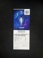 TICKET COPY REPRO FINAL CHAMPIONS LEAGUE LISBOA 2020 BAYERN MUNCHEN - PSG
