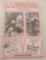 Liverpool V Manchester City League Cup Semi Final 2nd Leg 10/02/81 Programme VGC