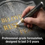 4 Pcs Tombstone Marker Pen - Revives Worn Inscriptions on Gravestones And Grani