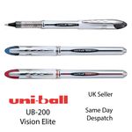 Uniball Vision Elite UB-200 Rollerball 0.8 mm Liquid Ink Pen Black, Blue, Red