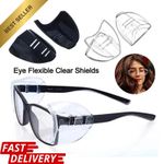 4X Clear Side Shields Universal Fit Flexible For Eye Glasses Safety Glasses