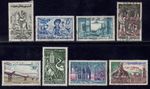 1959-61 Tunisia SC#  343-360 - Skanes Beach and Mermaid - 8 Different - Used