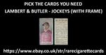 LAMBERT & BUTLER - JOCKEYS (WITH FRAME) - PICK THE CARDS YOU NEED