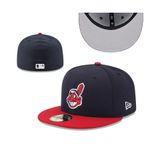 New Cleveland Indians Caps Full Closed Flat Fitted Men's Baseball Hats