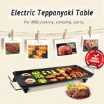 Electric Table Top Grill Griddle BBQ Hot Plate Camping Cooking Cast Iron Pan New