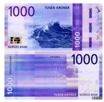Norway 1000 Kroner 2019 P 57 NEW UNC Banknote