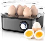 Egg Boiler - 8 Egg Capacity Egg Poacher, for Soft/Medium/Hard-Boiled Egg 500W Ra