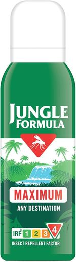 Jungle Formula Maximum Strength Insect Repellent Aerosol Spray 125ml 50% DEET UK