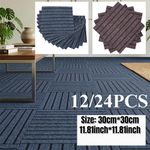 Carpet Tiles Self Adhesive 12/24pcs Commercial Office Home Shop Retail Flooring