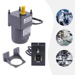 220V AC Gear Motor Electric Motor Variable Speed Controller Reduction Ratio 1:60