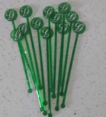 (12) Gordon's Gin Plastic Stirrers.   A Green 18cm Long Stirrer