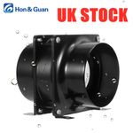 Hon&Guan 4/6in Inline Duct Extractor Ventilation Vent Blower Exhaust Fan Booster