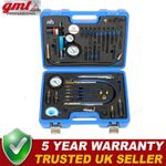46x DIESEL PETROL ENGINE COMPRESSION TESTER PRESSURE LOSS LEAK TESTER MASTER KIT