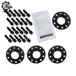 2x 12mm + 2x 15mm Black Alloy Wheel Spacers & Bolts For BMW F30 F31 F32 F33 F34