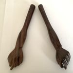 2 Carved Wood Rhythm Percussion Sticks 7ins