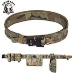Tactical Bison 2" Belt MOLLE Quick Release D-Ring Metal Buckle Carbon Fiber Belt