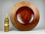 OUTSTANDING VINTAGE MCM HUGE TURNED WOODEN TEAK BOWL ARTISAN TREEN DANISH INT