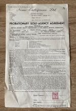 Jeff Beck 1967 NEMS Enterprises Ltd Representation Contract