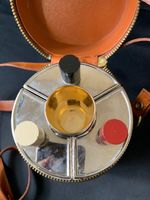 Vintage W.A. Goold Leather Hip Flask Set with Case - Z#1001