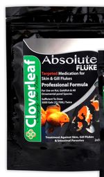 Cloverleaf Absolute Fluke 100g Parasite Treatment Skin Gill Flukes Pond Fish