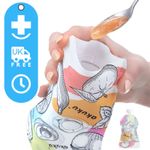 REUSABLE Baby Food Pouches 150ml 5oz 5-Pack Akuku Food Storage Fill N Squeeze