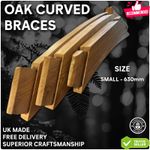 Standard Curved Oak Brace - Small (630mm) - Handcrafted - UK Made