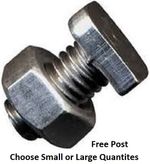 Greenhouse Bolts and Nuts Aluminium 11mm Cropped Head Spare Parts CHOOSE QTY.