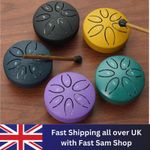 Rain Drum for Outside Garden, Steel Tongue Drum Rain Chime Inches 6 Note Drum