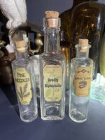 Vintage Old Deadly Nightshade Snake Venom Potion Gothic Oddity Bottles Bundle