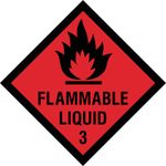 Flammable Liquid 3 Sign or Sticker - All Material & Size options (DAS8)
