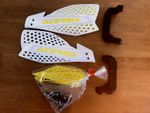 NEW ACERBIS X - ULTIMATE  UNIVERSAL ADJUSTABLE HAND GUARDS & FITTINGS WHITE/YELL