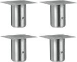 3-1/8 Inch Total High Stainless Steel Leg Socket Set of 4