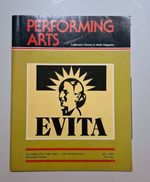 EVITA 1984 Performing Arts Magazine – LA Civic Light Opera Ahmanson Theatre