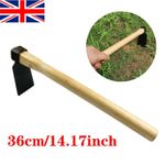 36cm Garden Hoe Steel Hoe with Wooden Handle Heavy Duty Digging Gardening Tool