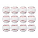 12Pcs Baseball 9 Inch Baseballs Bulk Training Baseball Unmarked Baseballs