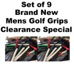 A Set of 9 new MENS standard Golf Grips REGRIPPING BARGAIN!!! Clearance Special.