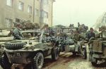 WW2 Picture Photo Surrendered German troops and vehicles 6211