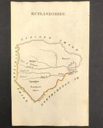 Rutland map by John Aikin England Delineated with text original 1803
