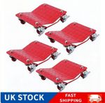 4PCS Heavy Duty Car Wheel Dolly Skate Auto Repair 6000 LBS Positioning Jack