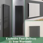 Vertical Designer Radiator Oval Column Flat Panel Tall Upright Heating Rads UK
