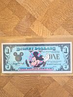UNC 1990 Disney AA $1 Dollar 1990 Mickey Mouse Banknote, Very Low Serial
