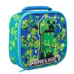 Minecraft Kids 3D Rectangular Insulated Lunch Box Bag for Boys & Girls, BPA Free