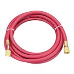 Charging Hose Tube 3.0M Length 1/4 SAE Thread 600Psi for AC Refrigeration Red