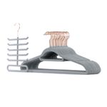 LIVIVO Velvet Hangers 50 Pack Grey Rose Gold Non Slip Clothes Hangers