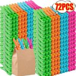 12-48pcs Plastic Laundry Hanging Clips Clothes Pegs Optional Storage Basket