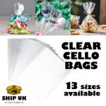 Clear Cello Display Bags Sweet Gift Cellophane Candy Cake Pop Kids Party Treats