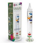 Galileo Thermometer Science Liquid Glass Temperature Guage Gadget Gift