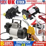 60/200/550W Diesel Transfer Pump Electric Fuel Oil Dispenser Kit w/ Nozzle Hose